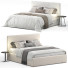 Bett und Nachttischchen Delavega Bed K8 - Secretive 3d design