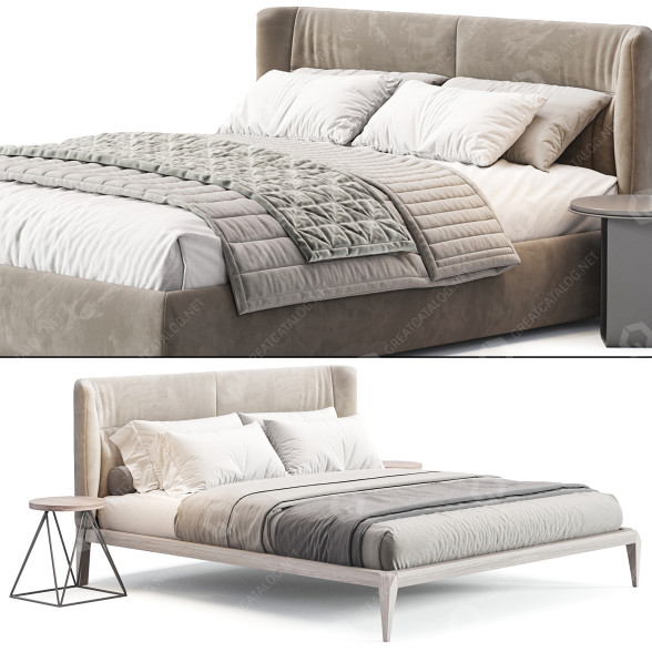 Beds and Bedside Tables Diotti Minnesota 3D model