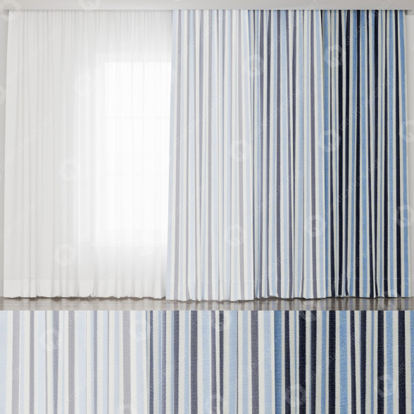 Штори Curtains Set 3 3D модель