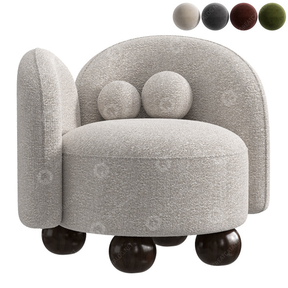 Sessel Noho Home Manon 3D-Modell