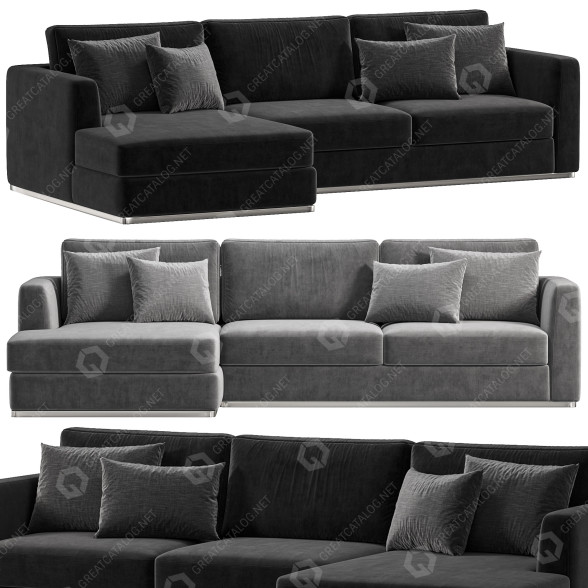 Sofa Castlery Hamilton Chaise Sectional 3D-Modell