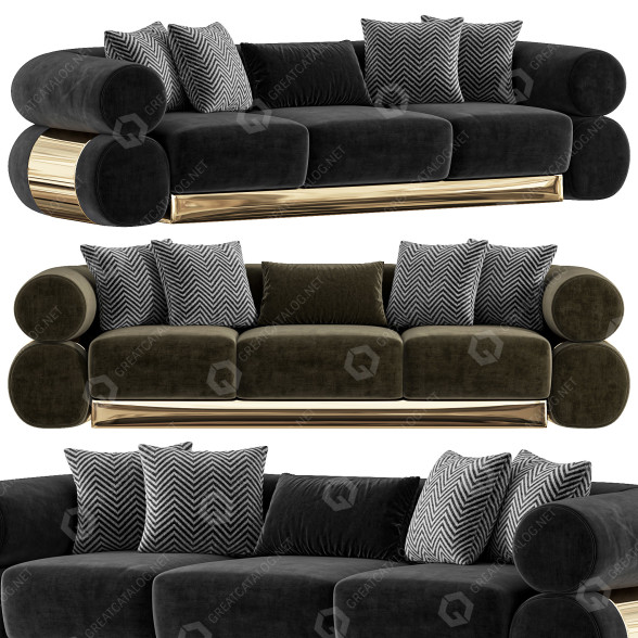Sofá Evgor Luxury Leyborn Metal Modelo 3D
