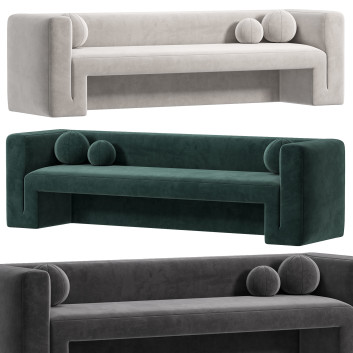 Canapé  CB2 Matra Velvet Modèle 3D