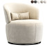 Fauteuil Castlery Amber Boucle Swivel - Adamari
