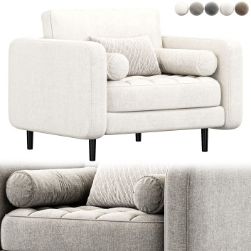 Крісло West Elm Dennes 3D модель
