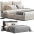 Bed and Bedside Tables Cierre Imbottiti Eva Due - babarikograf