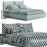 Bed and Bedside Tables Cierre Imbottiti Eva Due - babarikograf