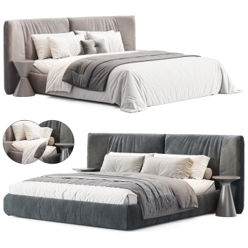 Cama y mesitas de noche  Bonaldo Youniverse Modelo 3D