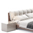 Camas y Mesitas de Noche Beige Upholstered Panel Modern - mukhammadnur