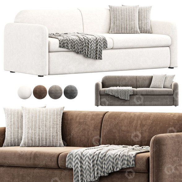 Canapé West Elm Lilia Storage modèle 3D