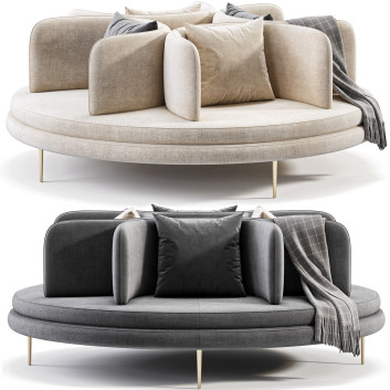 Диван Meridian Furniture Circlet Velvet Roundabout