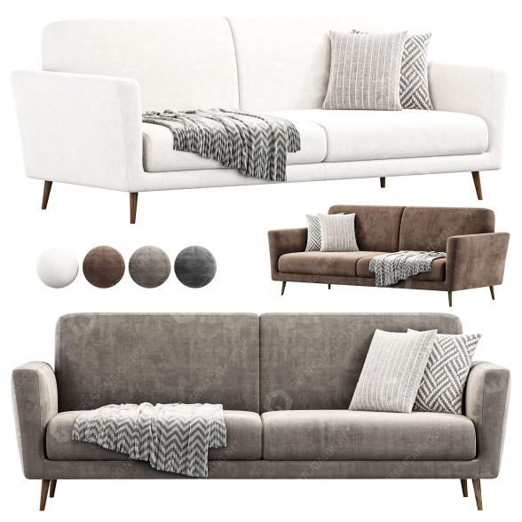 Диван West Elm Oliver 3D модель