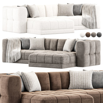 Sofa  High Fashion Home Tavi 2 Piece LAF Alcala Wheat 3D-Modell
