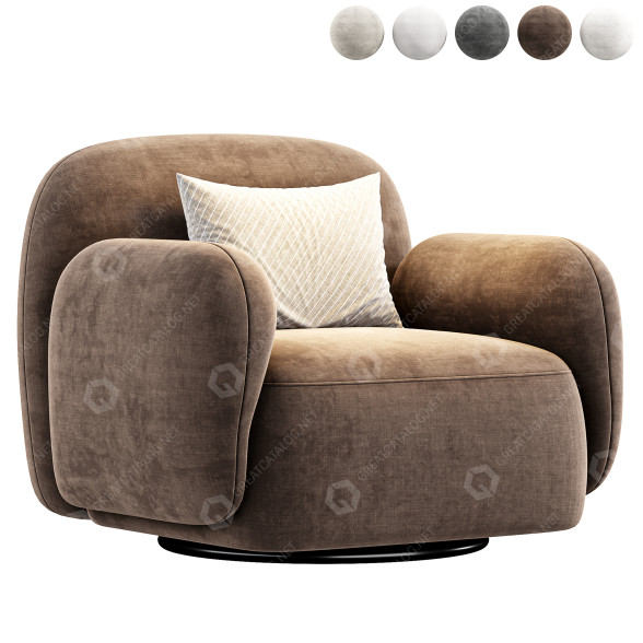 Крісло High Fashion Home Giddings Swivel 3D модель