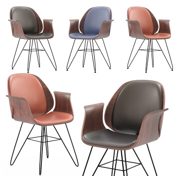 Stuhl  Corvus Marsala Industrial Mid-Century 3D-Modell