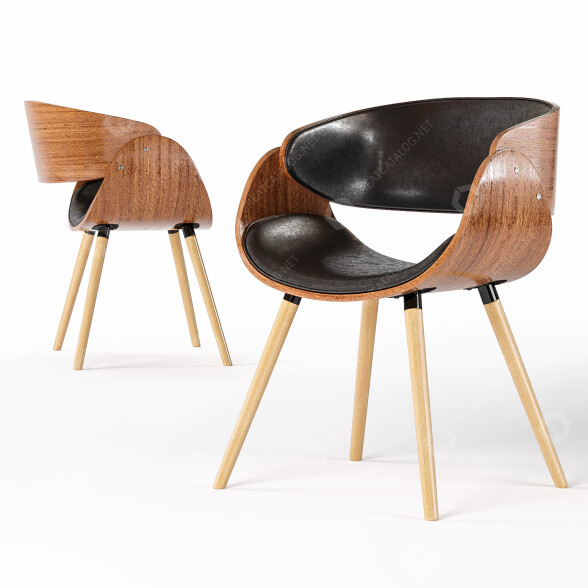 Stuhl Corvus Mid-century Modern 3D-Modell