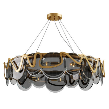 Люстра  Postmodern 8 Light Smokey Gray Glass 3D модель