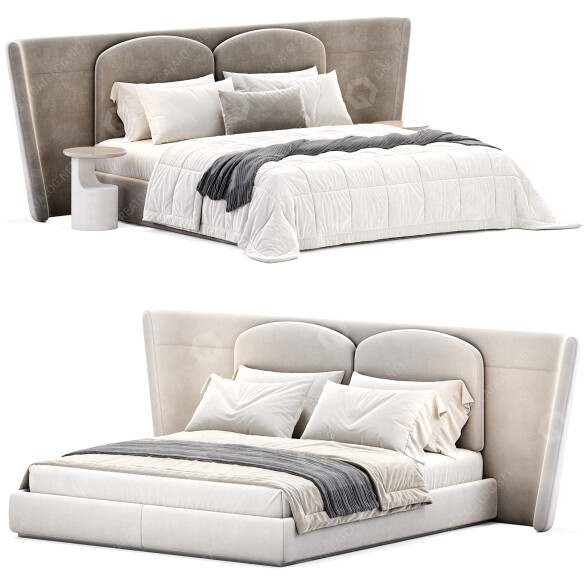 Ліжка та тумбочки Roche Bobois Paris Paname 3D модель