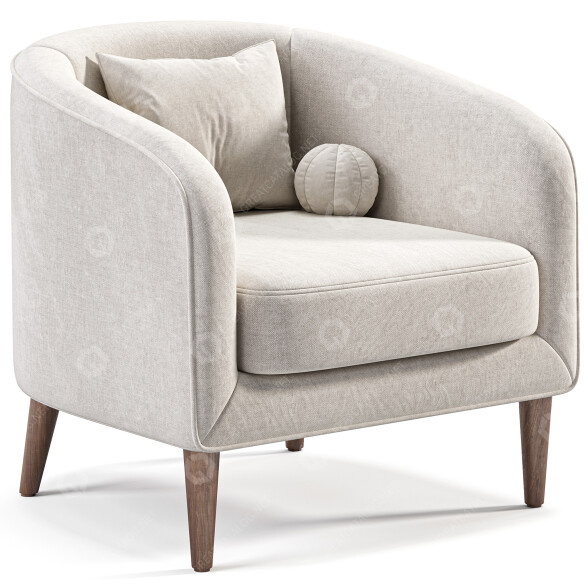 Fauteuil Pottery Barn Dolores modèle 3D