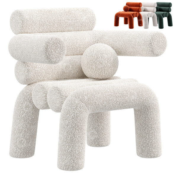Sillas Homary Upholstery Horizontal Channeled Modelo 3D
