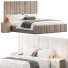 Ліжка та тумбочки Amore Kirsten Stripe Line Panel Wide Headboard - Zikkoo