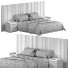 Ліжка та тумбочки Amore Kirsten Stripe Line Panel Wide Headboard - Zikkoo