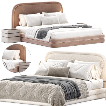 Cama y mesitas de noche  Mendosa Modelo 3D