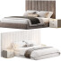 Lits et tables de chevet Amore Isabella Wide Headboard Panel Stripe - Zikkoo