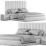 Lits et tables de chevet Amore Isabella Wide Headboard Panel Stripe - Zikkoo
