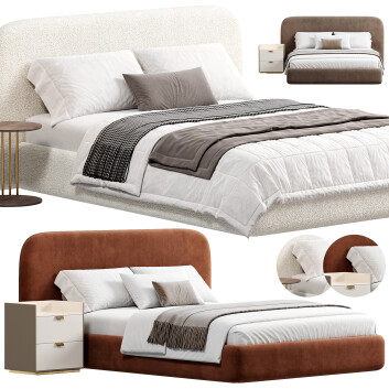 Cama y mesitas de noche High Fashion Home Marlene