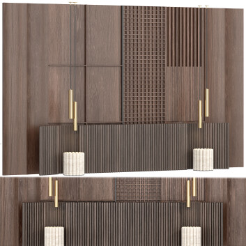 Panel de pared Decor Brown
