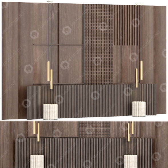Panneau mural Decor Brown modèle 3D