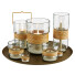 Velas Pottery Barn Palm Woven Rattan Glass Hurricane - Leo.Render