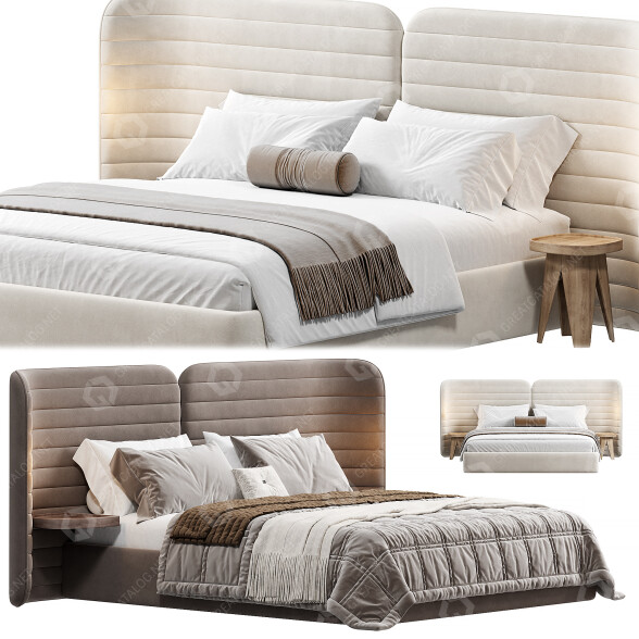 Bed and Bedside Tables The High Wall Maccoy 3D model