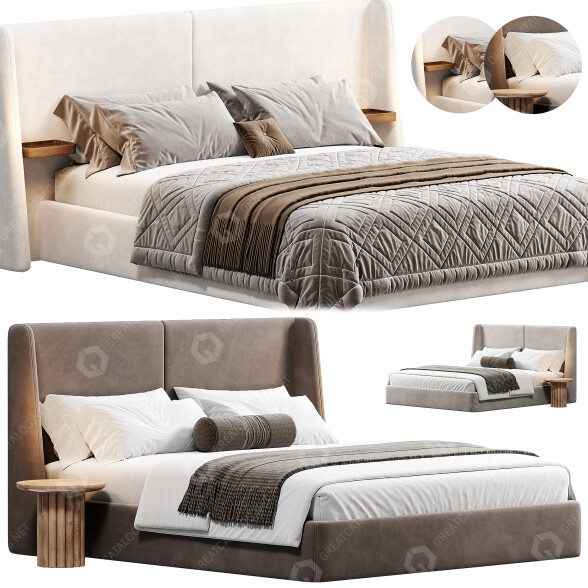 Ліжка та тумбочки La Redoute Soft Headboard XL Jolien 3D модель