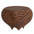 Taburete Burnt Chiseled Wood Round by MIX - Kudim