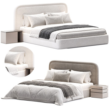 Cama y mesitas de noche  Lukas Modelo 3D