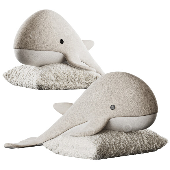 Zabawka Cute Plush Whale model 3D