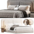 Bed and Bedside Tables Soft Felini Beige - Zikkoo
