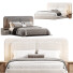 Bed and Bedside Tables Soft Felini Beige - Zikkoo