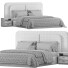 Bed and Bedside Tables Soft Felini Beige - Zikkoo