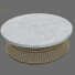 Stolik kawowy White Marble & Iron Hourglass by MIX - Kudim