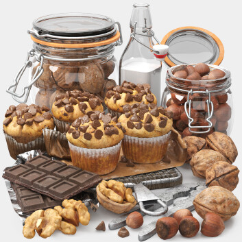 Sweets and Nuts  Chocolate Set 3D model
