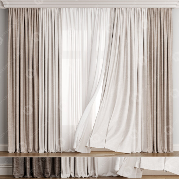 Штори Fabric 02 3D модель