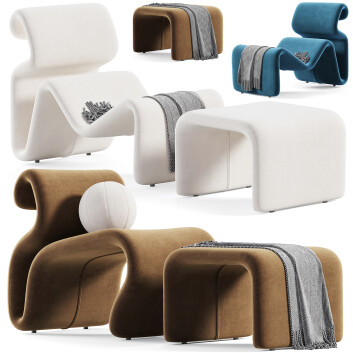 Armchair and Ottoman Crassevig Etcetera L