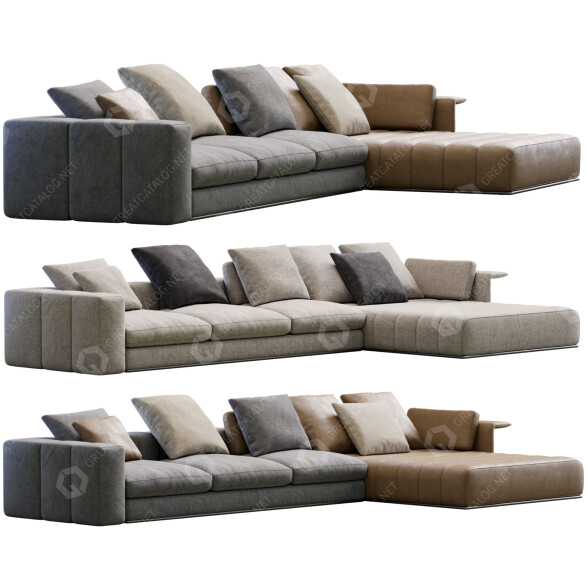 Sofá Minotti Freeman Modelo 3D
