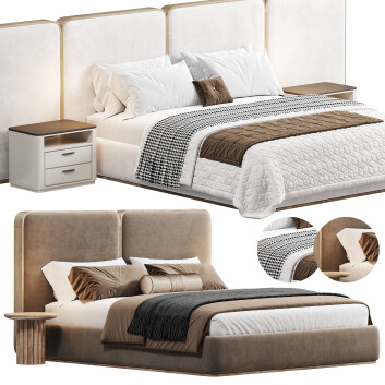 Betten und Nachttische Adriana Hoyos Gem Upholstered King Queen