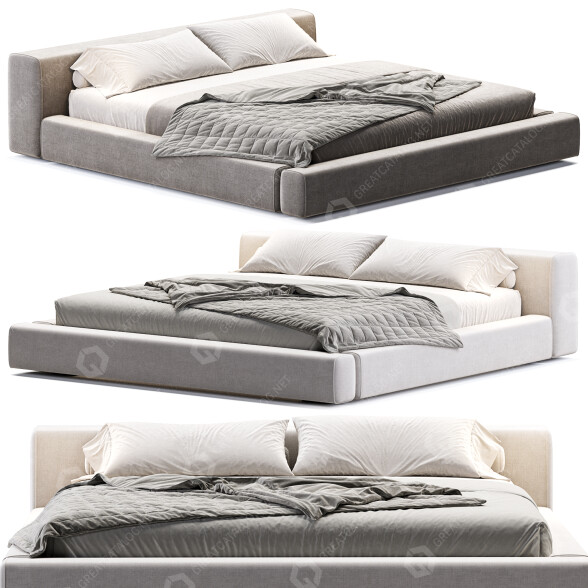 Bett Living Divani Extra Wall 3D-Modell