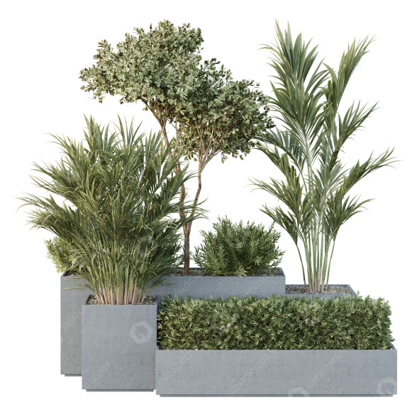 Drzewa i krzewy HQ Garden Box Outdoor Vol 28 model 3D