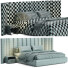 Cama y mesitas de noche Gallotti&Radice Yuki - babarikograf
